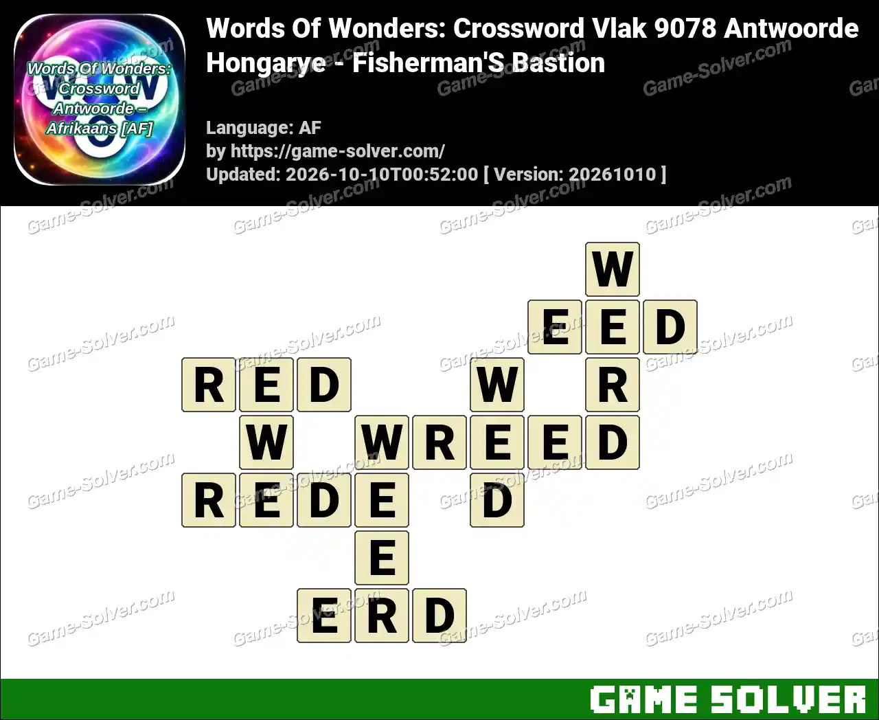 Words Of Wonders: Crossword Vlak 9078 Antwoorde – Hongarye – Fisherman’S Bastion